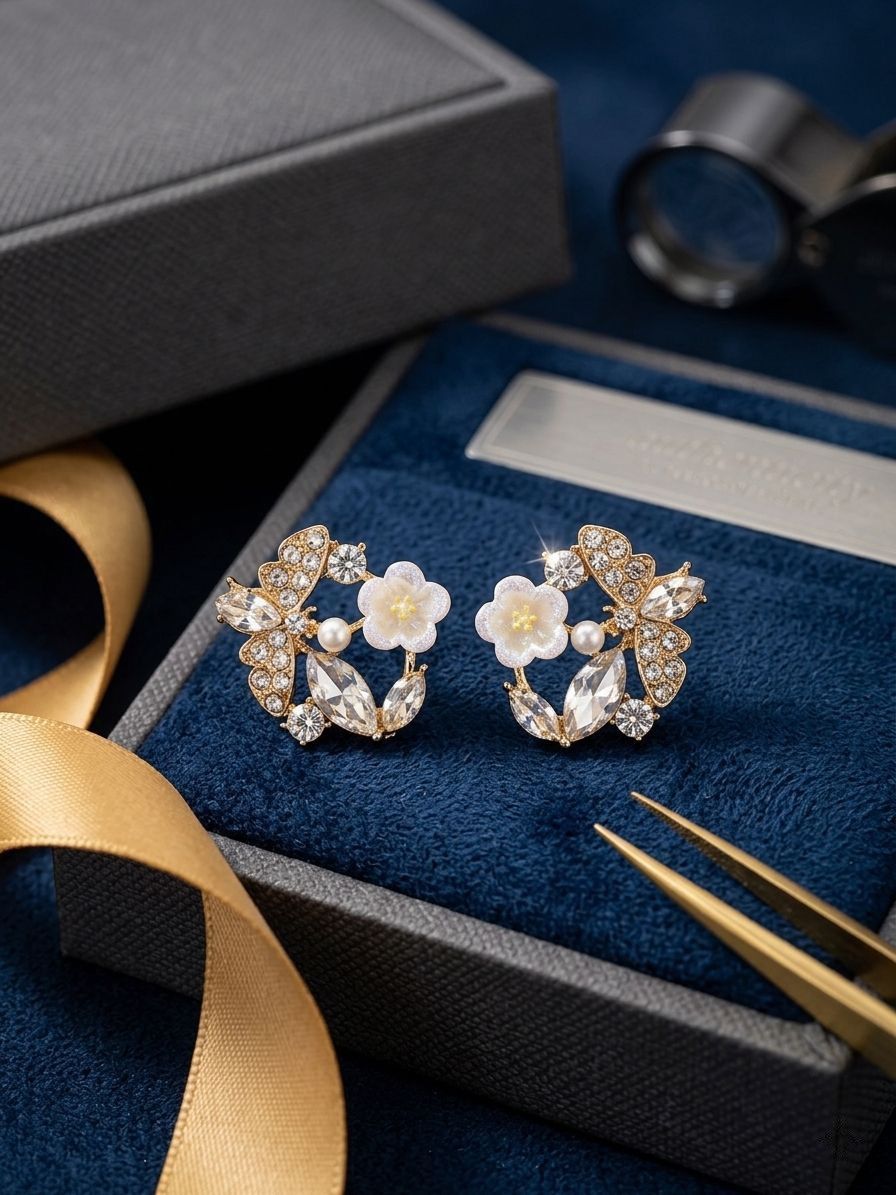 Gilded Empress Crown earring